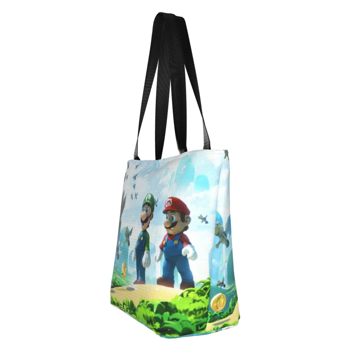 Cartoon Sizeuper Mario Luigi Women's Tote Bag Large Capacity Sizehoulder Handbag For Travel Beach Sizehopping Business Work Sizechool