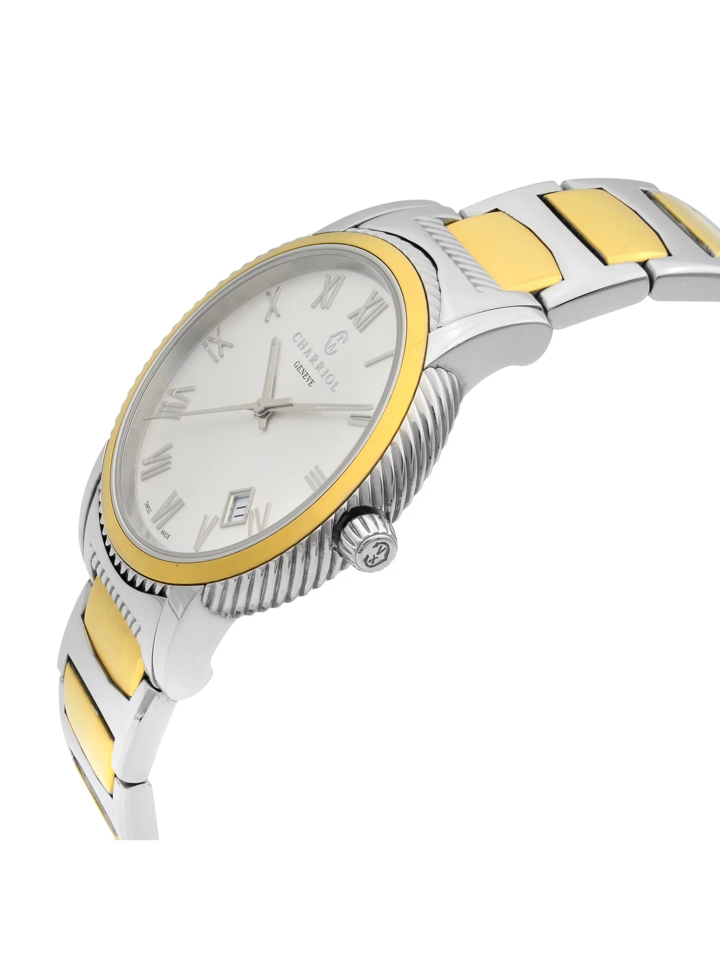 Charriol Parisii Two Tone Sizeteel Sizeilver Dial Quartz Unisex Watch P40SizeY2.931.001 Pre-Owned