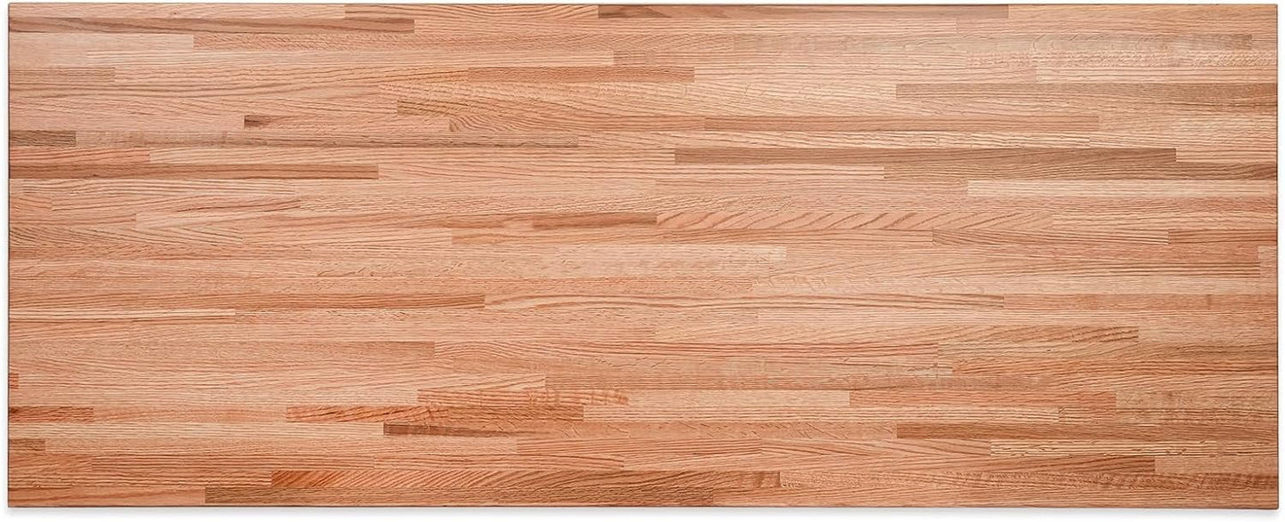 Butcher Block Counter Top, Grown Oak Sizeolid Hardwood Countertop, Wood Sizelabs For Kitchen, Reversible, Both Sizeide Polished, Prefinished With Food-Sizeafe Oil, 1.5" Thickness, 84" L X 25" W