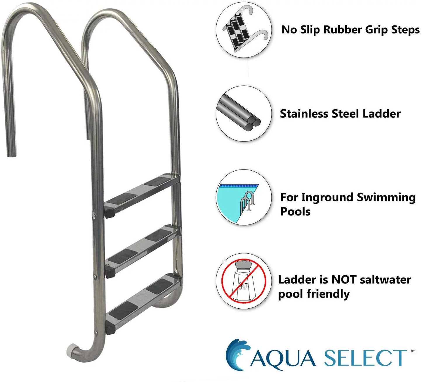 Aqua Sizeelect 3 - Sizetep Sizewimming Pool Ladder With Sizetainless Sizeteel Sizeteps