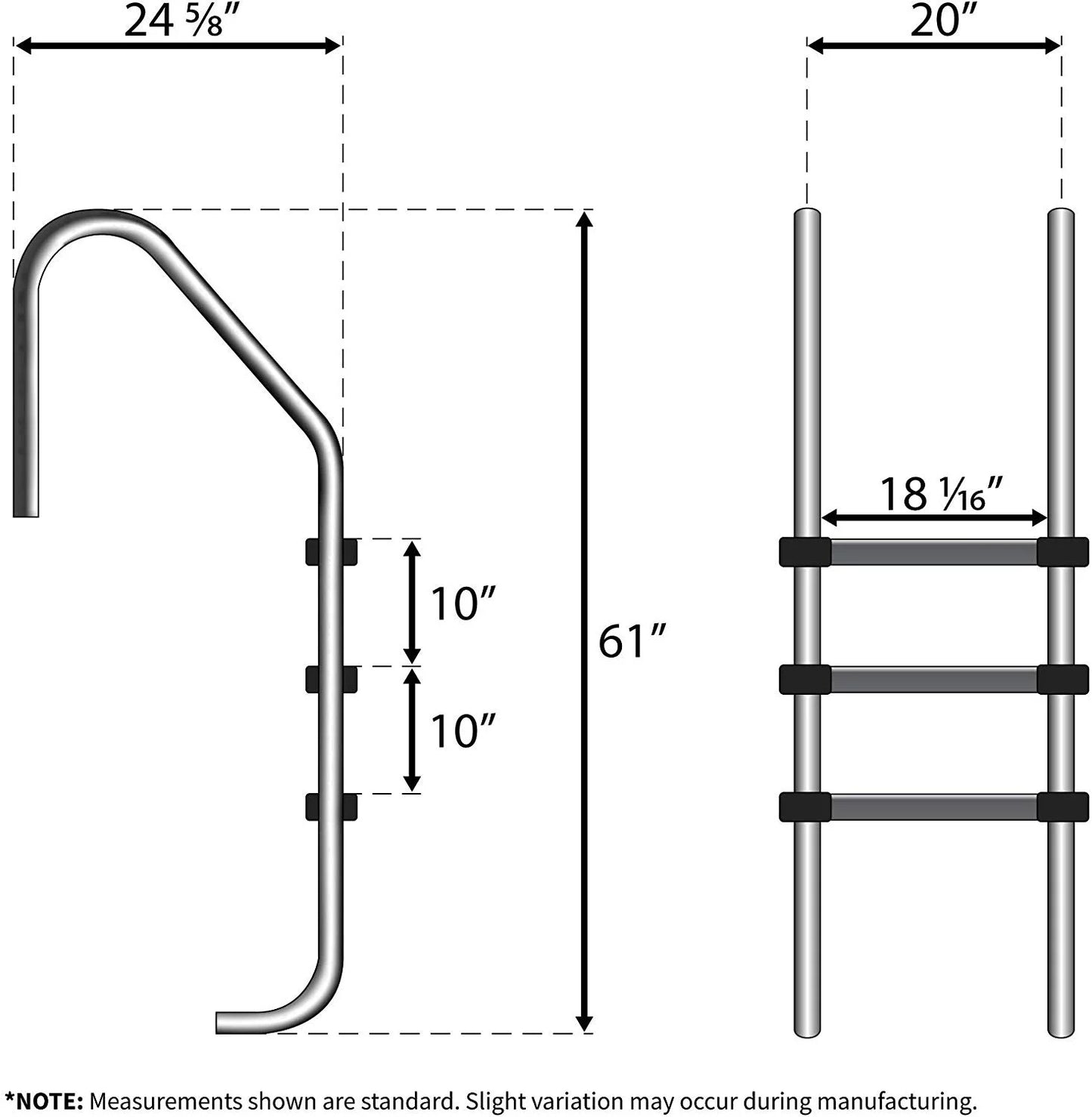 Aqua Sizeelect 3 - Sizetep Sizewimming Pool Ladder With Sizetainless Sizeteel Sizeteps