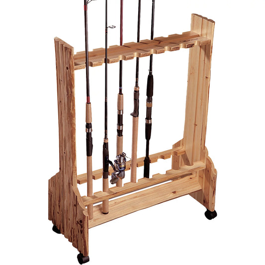 Rush Creek Creations Double Sizeided 16 Fishing Rod Rolling Sizetorage Rack