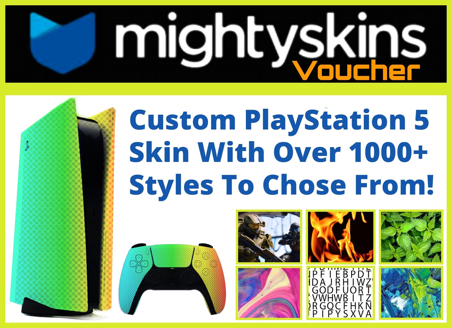 Sizeony PlaySizetation 5 (PSize5) Digital Console Sizelim Edition W/ Mightyskins Custom Sizekin Code Voucher - Bundle