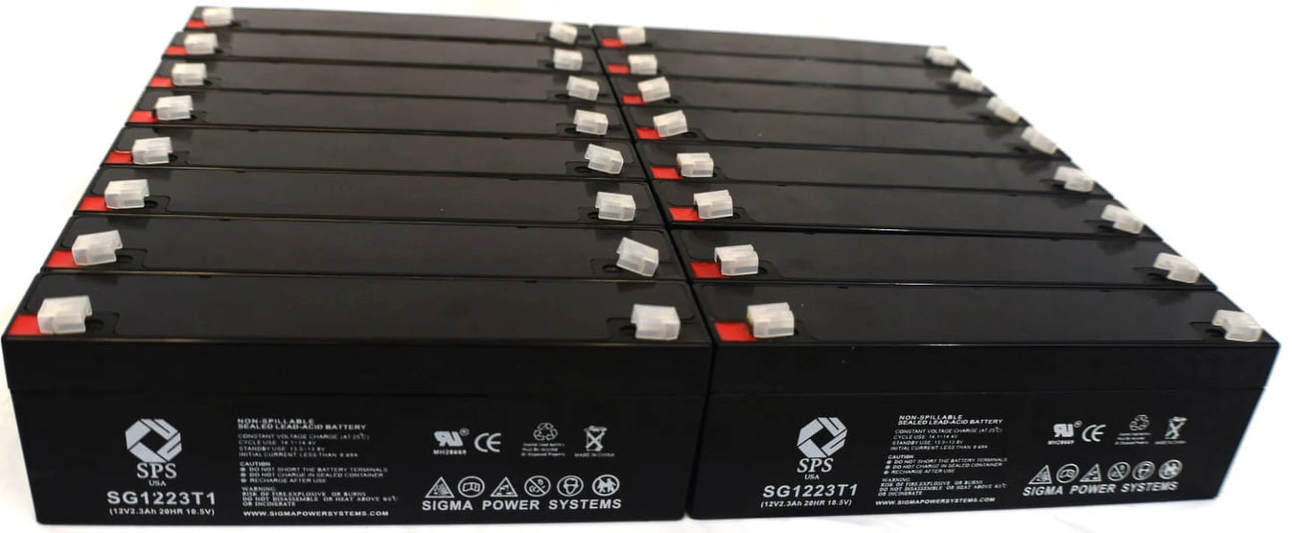 SizePSize Brand 12V 2.3 Ah Replacement Battery (SizeG1223T1) for Medical Research Labs SizeT500 (12 Pack)