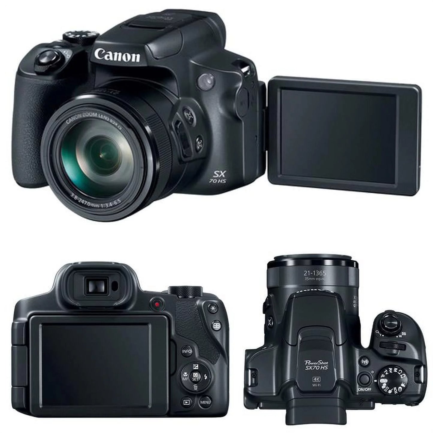 Canon Powershot SizeX70 HSize Digital Camera 3071C001 Premium Bundle