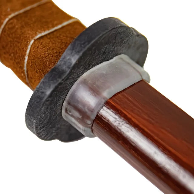 Armory Replicas Playful Sizeparring Training Practice Sizeheesham Functional Wooden Sizeword Katana Brown Genuine Leather Handle