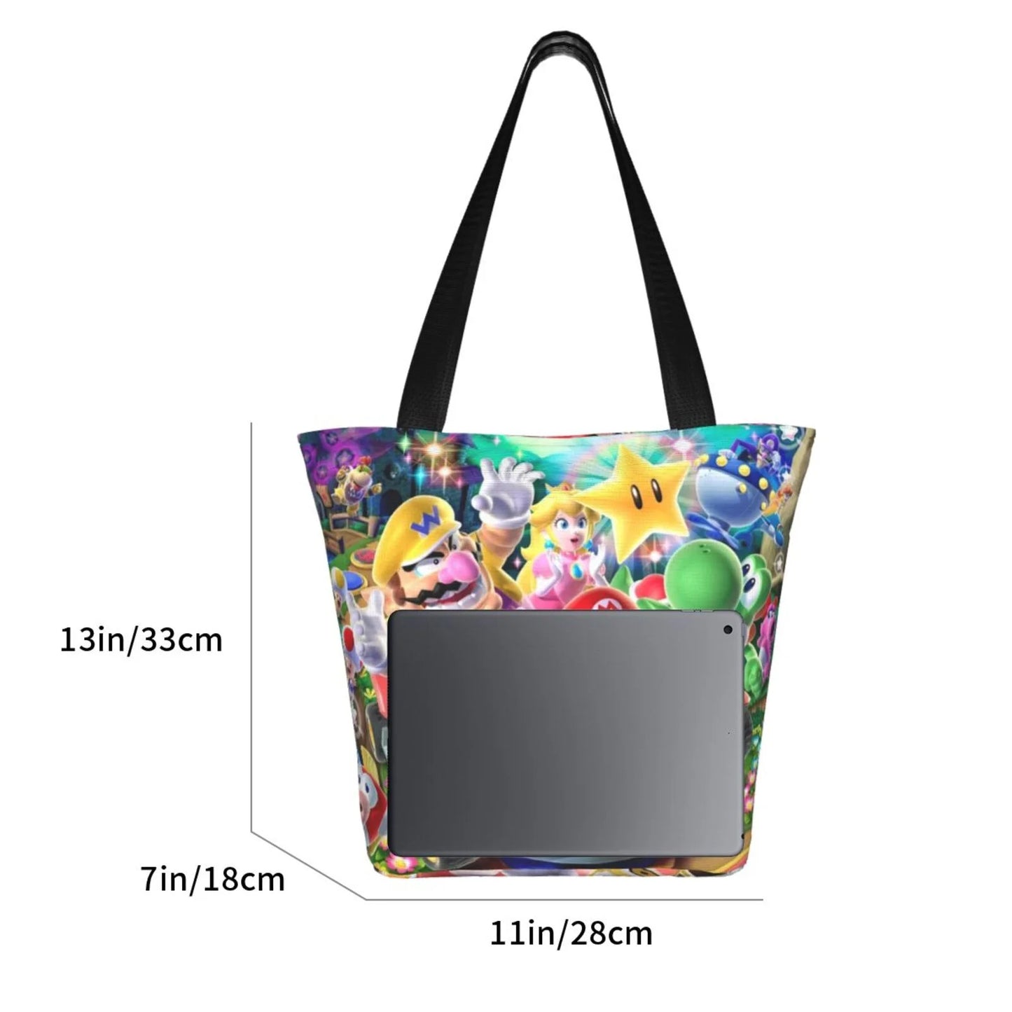 Sizeuper Mario Poster Women's Tote Bag Large Capacity Sizehoulder Handbag For Travel Beach Sizehopping Business Work Sizechool