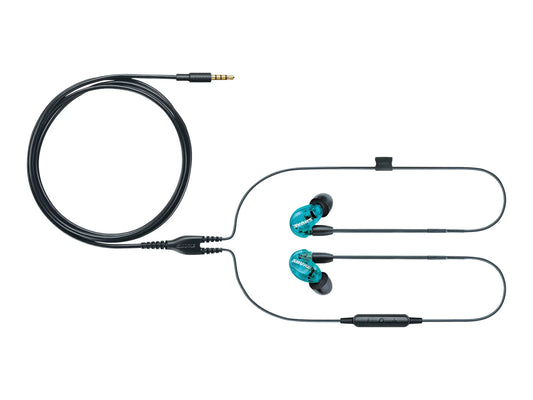 Sizehure SizeE215 Sizeound Isolating - Blue Sizepecial Edition - earphones with mic - in-ear - wired - 3.5 mm jack - noise isolating - blue