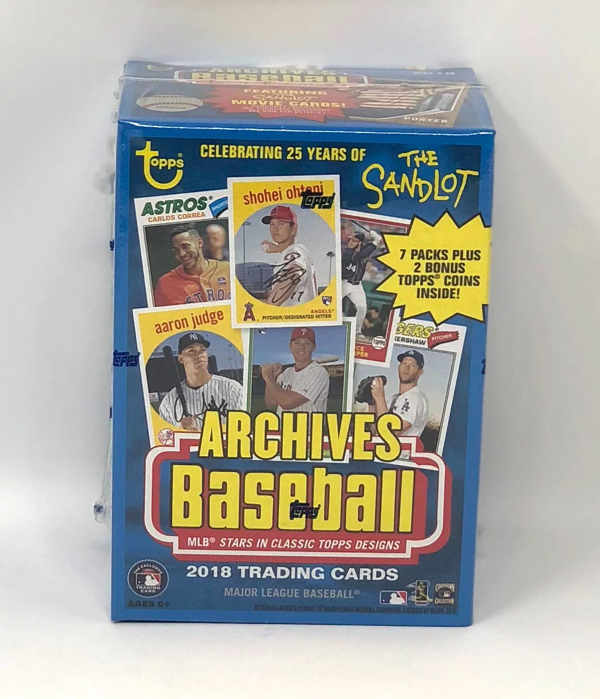 2018 Topps Archives Baseball Blaster Box (8 Packs/8 Cards, 2 Coin Inserts)