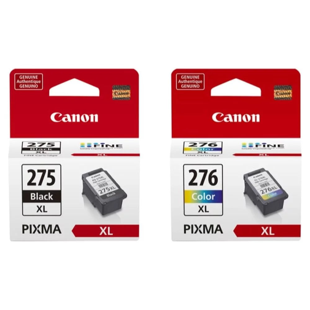 Canon PG-275XL Black and CL-276XL Color Ink Cartridge (Black, Cyan, Magenta and Yellow)