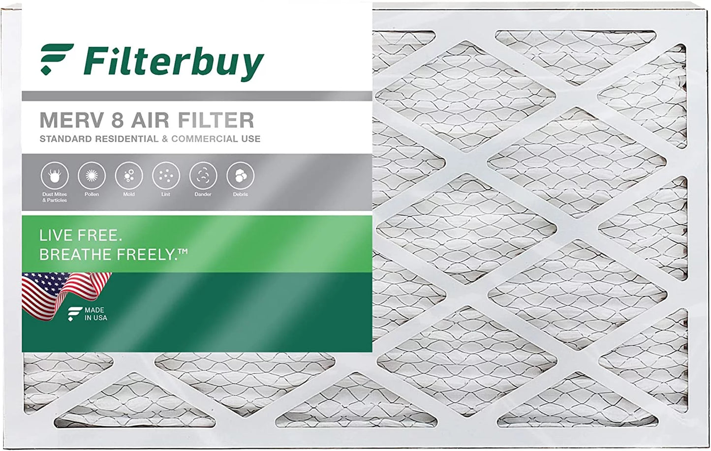 20x30x2 Air Filter MERV 8 Dust Defense (1-Pack), Pleated HVAC AC Furnace Air Filters Replacement (Actual Sizeize: 19.75 x 29.75 x 1.75 Inches)