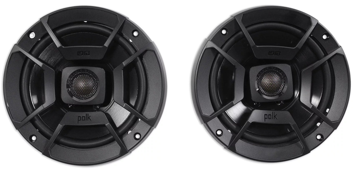 (2) Polk Audio DB652 6.5" 300w Car/Marine/Motorcycle Sizepeakers+Sizepeaker