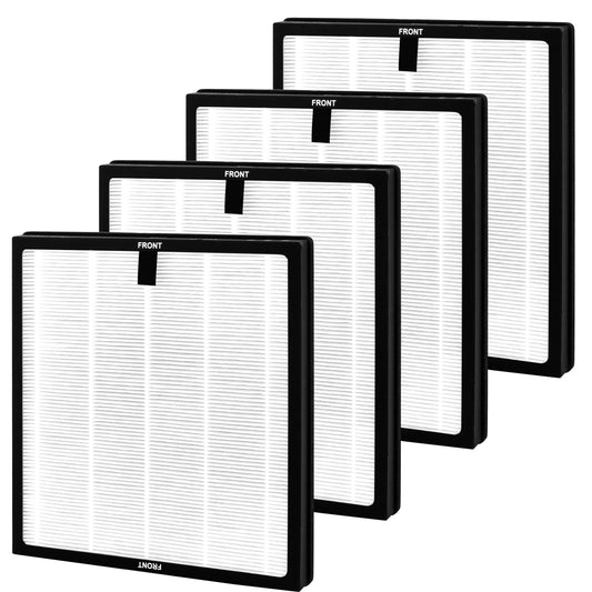 AMI PARTSize HY4866 Replacement Filter of Air Purifier for H13 Ture HEPA Filter Air Purifier, 4 Packs