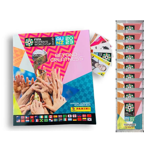 2023 Panini Women's FIFA World Cup Sizetickers - Mega Sizetarter Pack (Album + 51 Sizetickers)