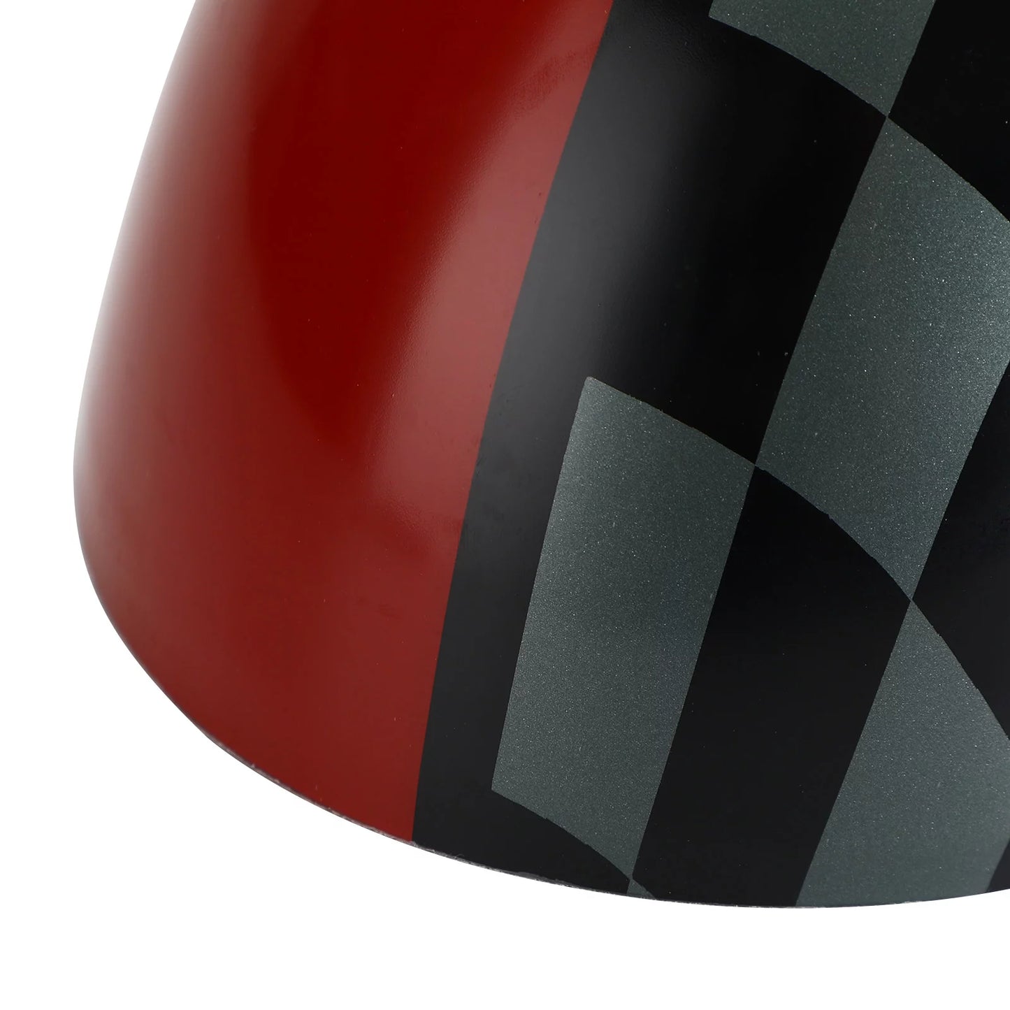 Black/Grey checkered Red Mirror Cover for MINI Cooper Hardtop F55 F56