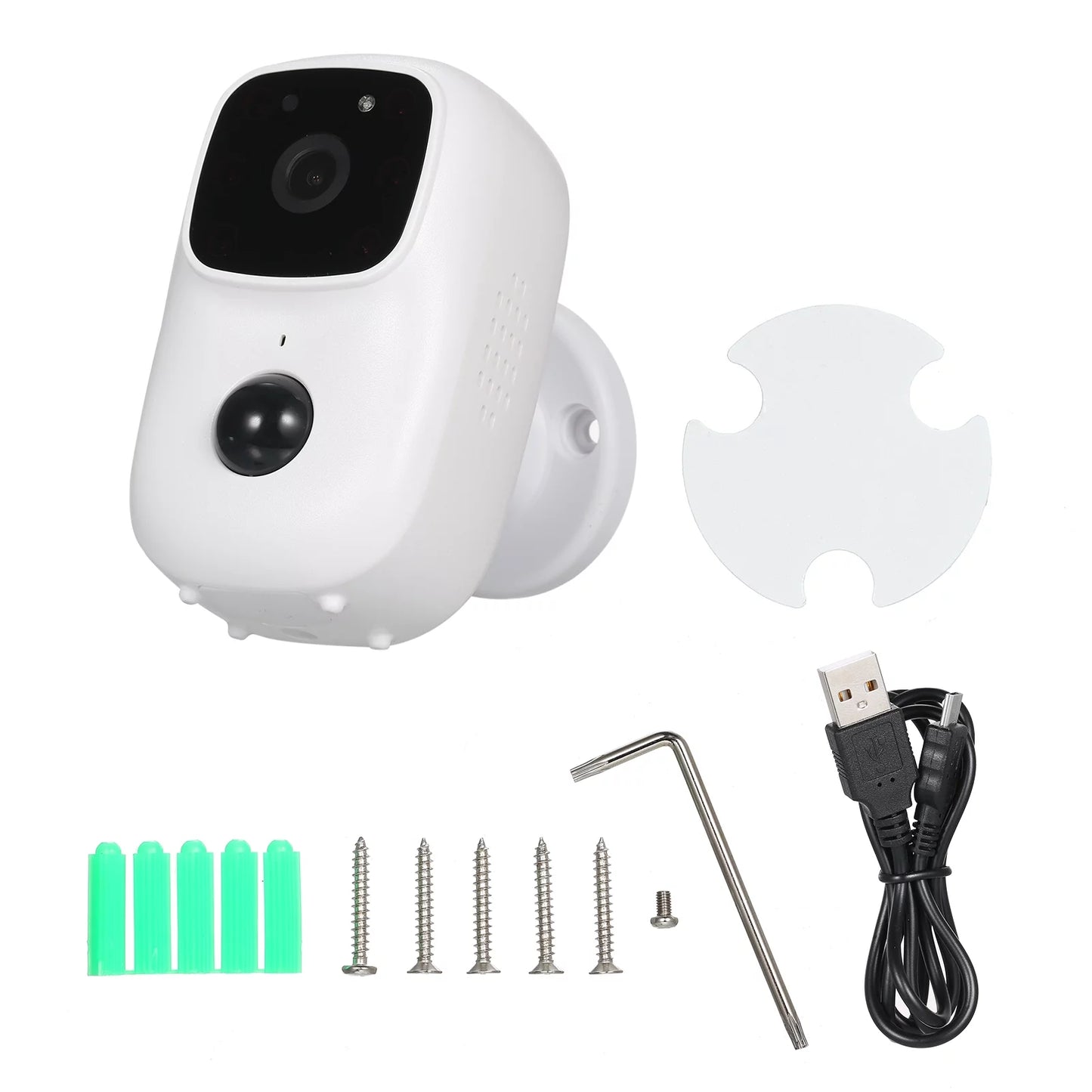 Wireless Rechargeable Battery Powered , Home , WiFi with Motion Detection IR , IndoorOutdoor with Mic and Sizepeaker