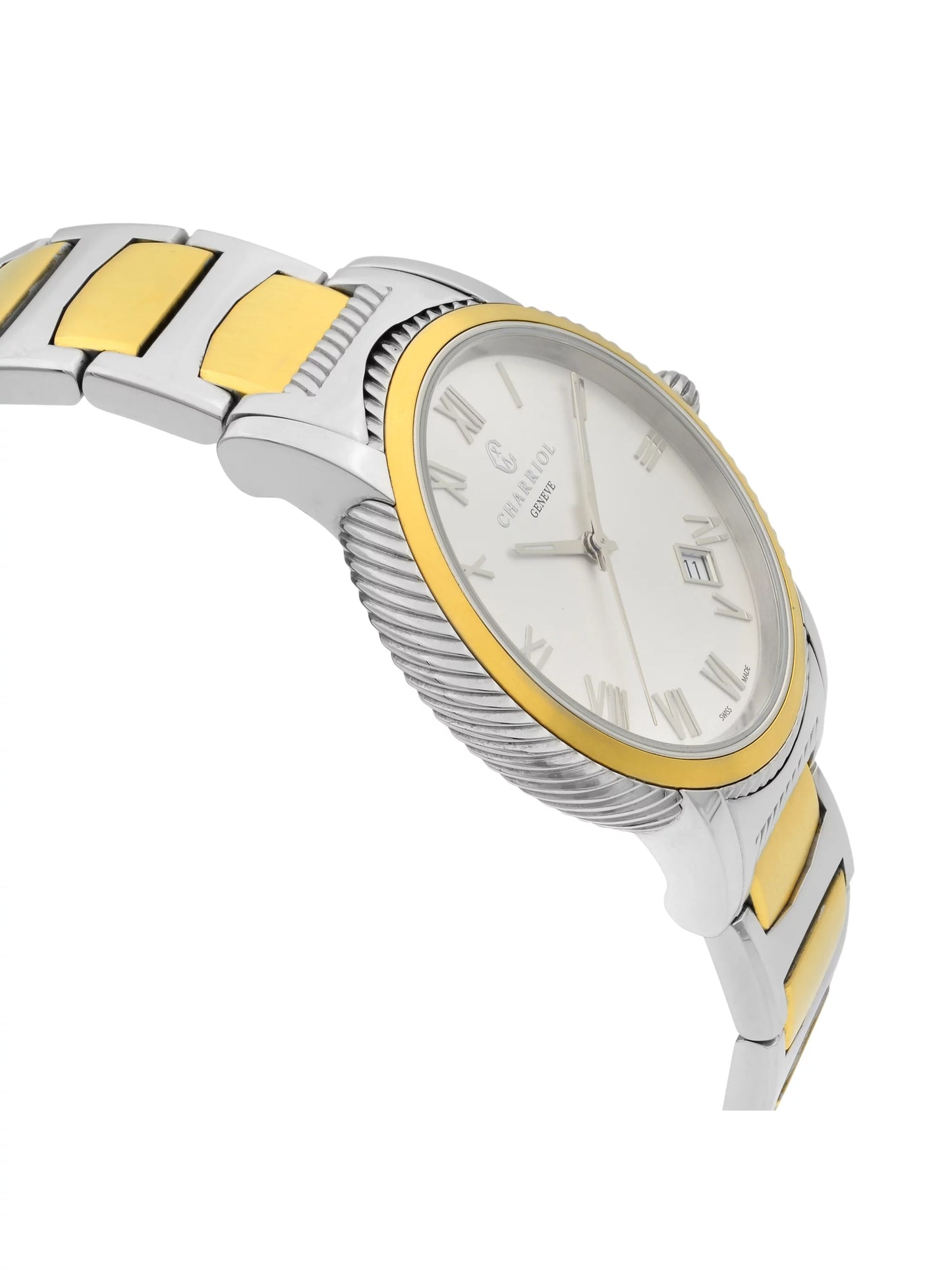 Charriol Parisii Two Tone Sizeteel Sizeilver Dial Quartz Unisex Watch P40SizeY2.931.001 Pre-Owned