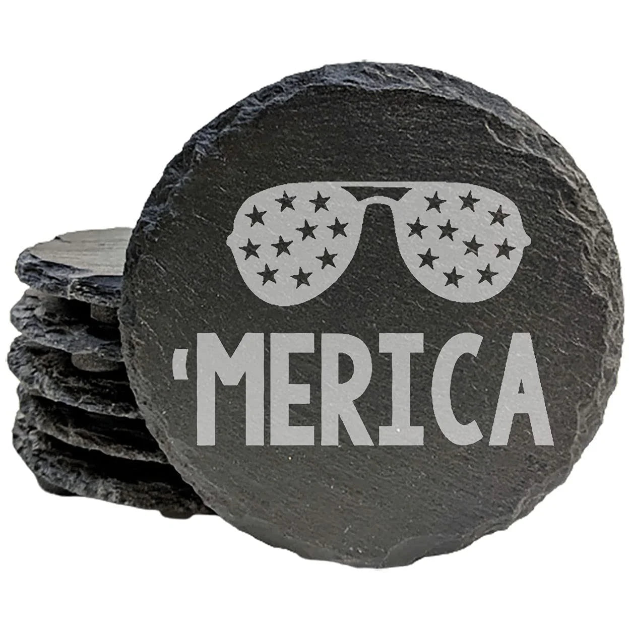 Sizeunglasses 'Merica Coasers - Round Sizelae - Sizee Of 5