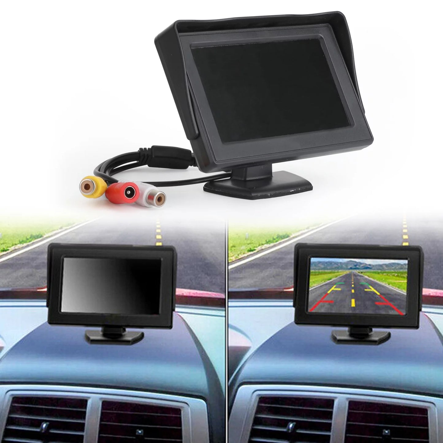 4.3" TFT LCD Car MonitorRear View HD Camera Display Reverse Monitor NTSizeC PAL