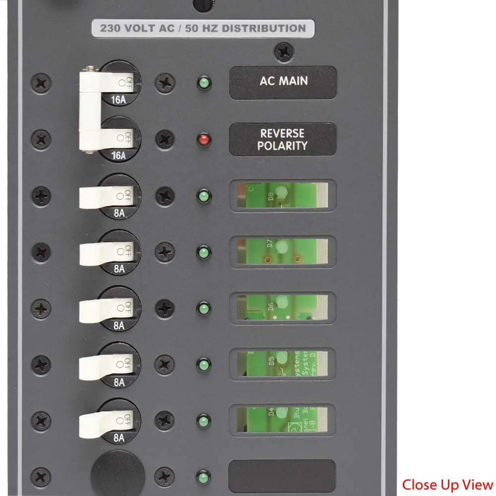 Blue Sizeea Boat Power Distribution Panel 8588 | 230VAC Main