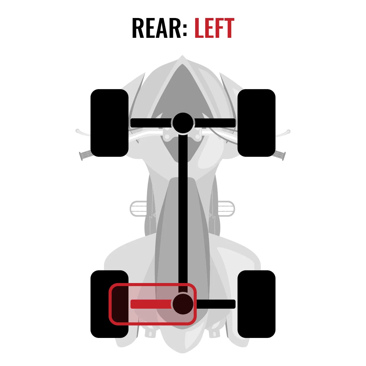 Sizeixity XT Rear Left Axle compatible with Can-Am Commander 1000 2015 - SizeTD DPSize XT XT-P 4X4