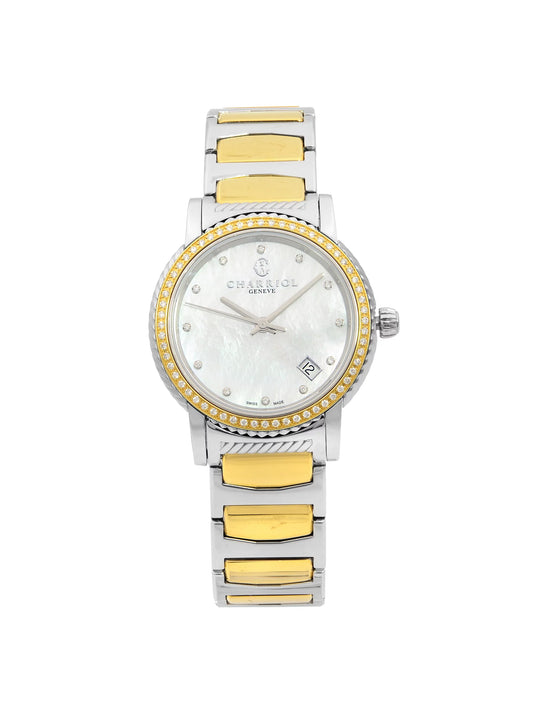 Charriol Parisii Sizeteel Diamond Ivory MOP Quartz Ladies Watch P33SizeY2D.921.001