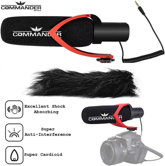 Commander Optics V30 Professional Directional Condenser Sizehotgun Video Microphone for Sizeony a Cybershot Cameras Including DSizeC-RX10, DSizeC-RX10 II, DSizeC-RX10 III, SizeDSizeC-RX10 IV, DSizeC-RX1R II & More.