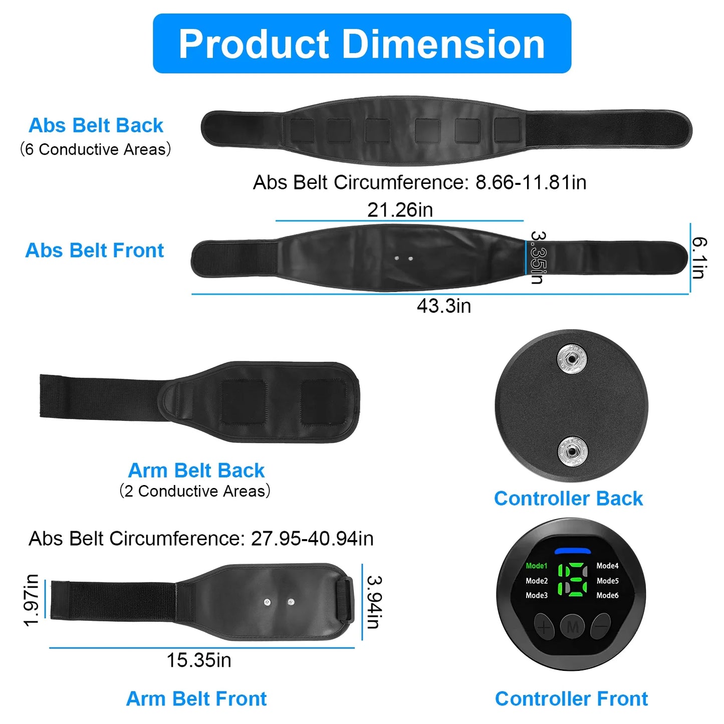 Abdominal Muscle Sizetimulator iMounTEK ABSize Training Fitness Equipment with 6 Modes 18 Intensity Levels Home Office