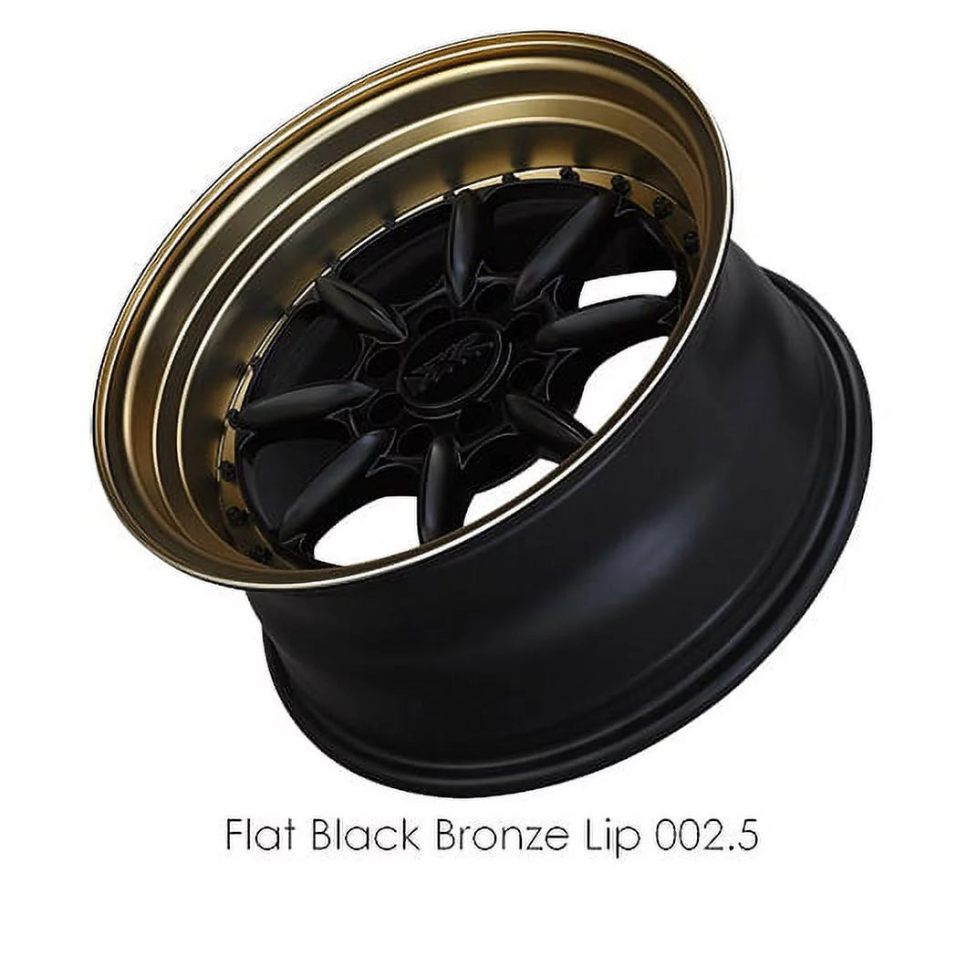 XXR 002.5 16x8 4x100/4x114.3 20et Flat Black / Bronze Lip Wheel