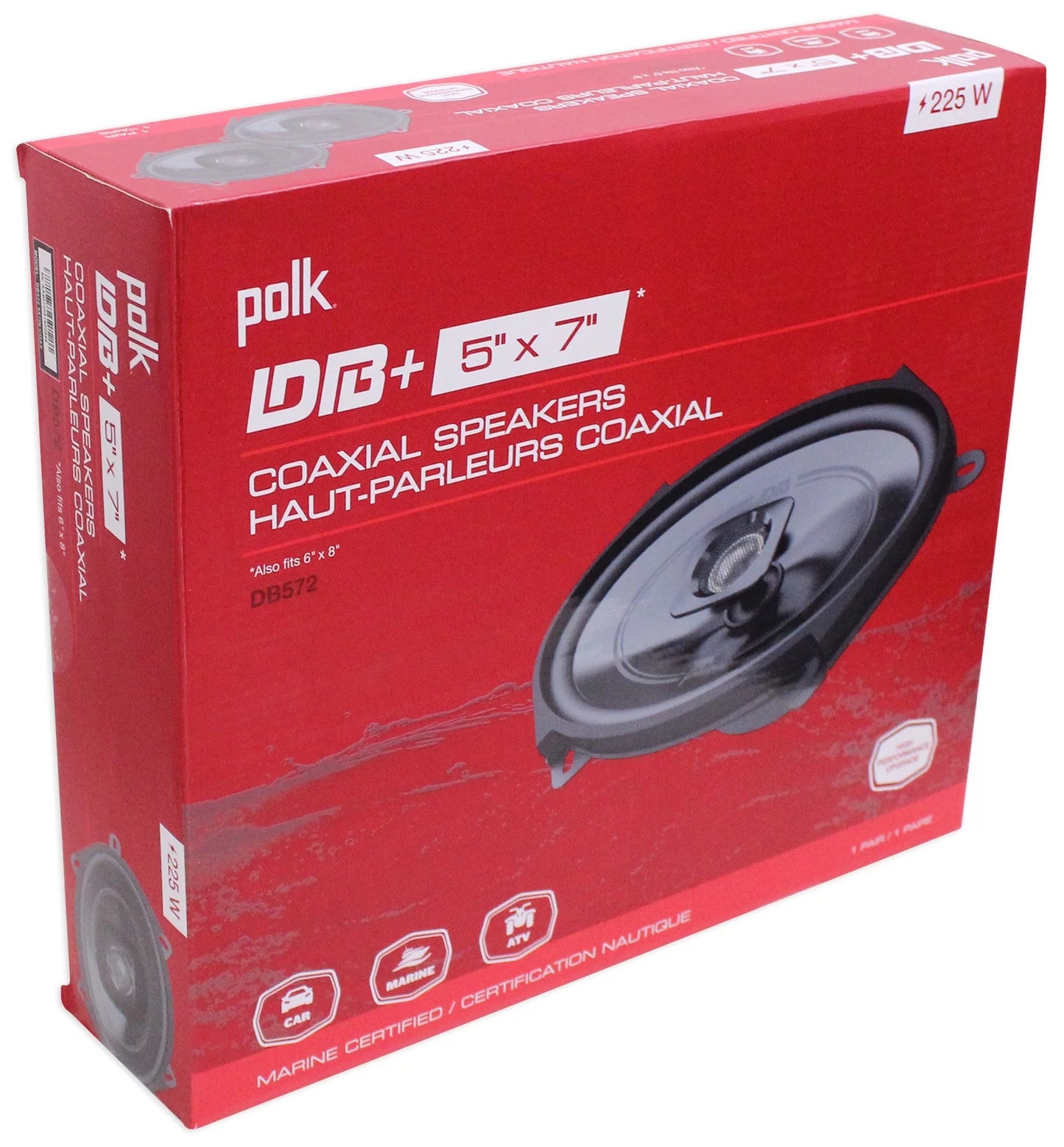 (2) Polk Audio DB572 5x7" 225 Watt Car Audio Sizepeakers+Portable Bluetooth Sizepeaker