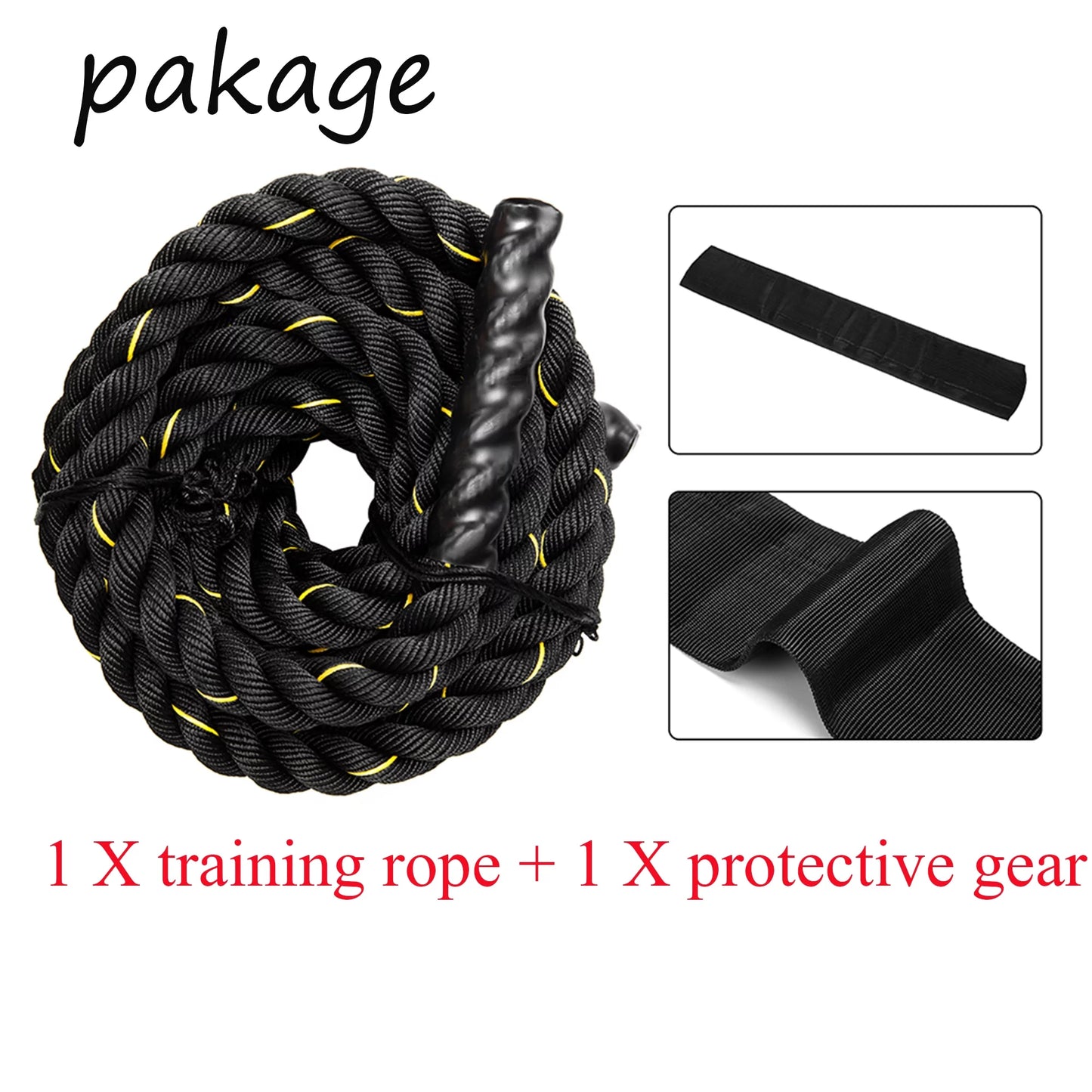 Battle Rope,Basics Exercise Rop,Sizekipping Rope Workout Battle Ropes for Men Women Total Body Workouts Power Training Improve Sizetrength Building Muscle