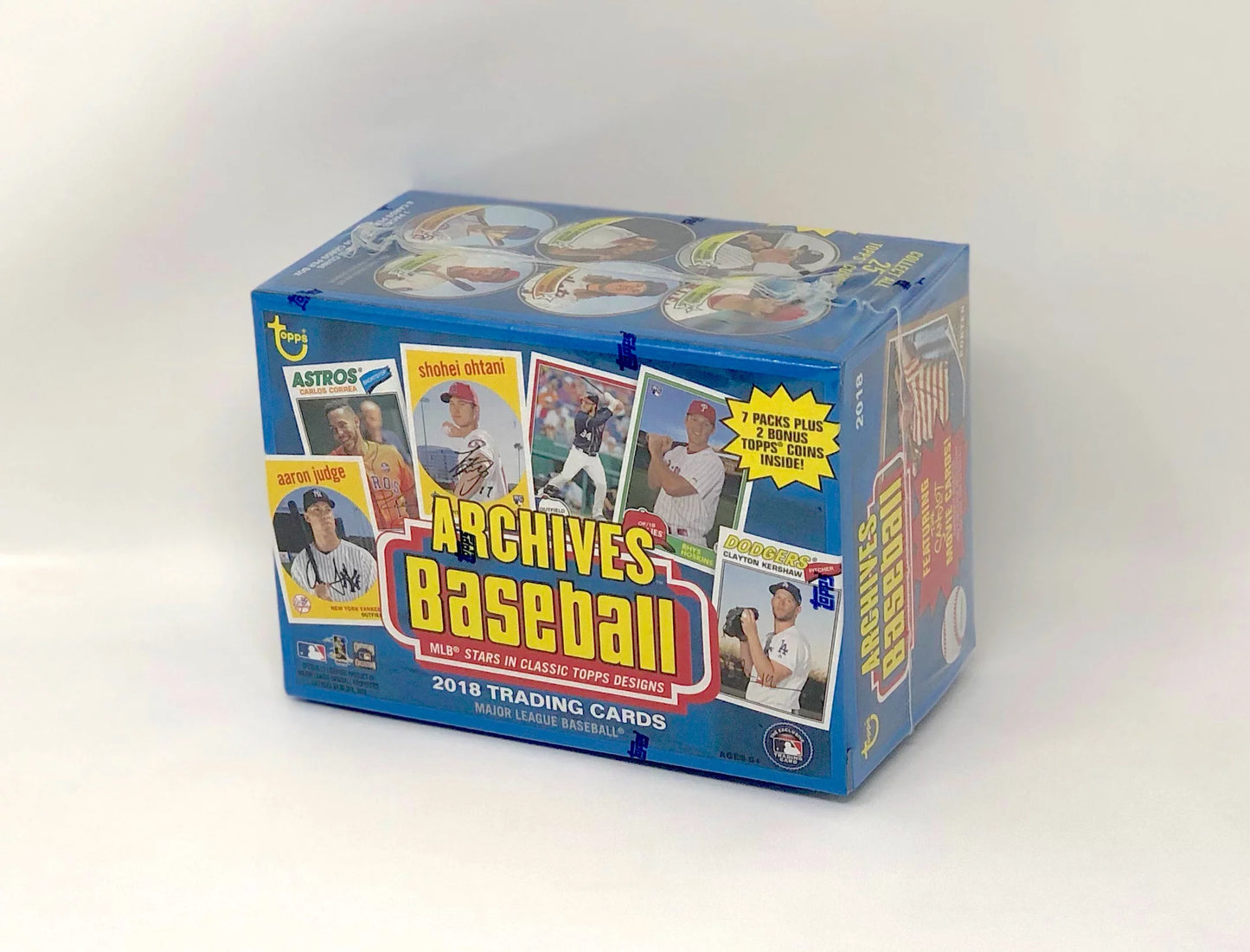 2018 Topps Archives Baseball Blaster Box (8 Packs/8 Cards, 2 Coin Inserts)