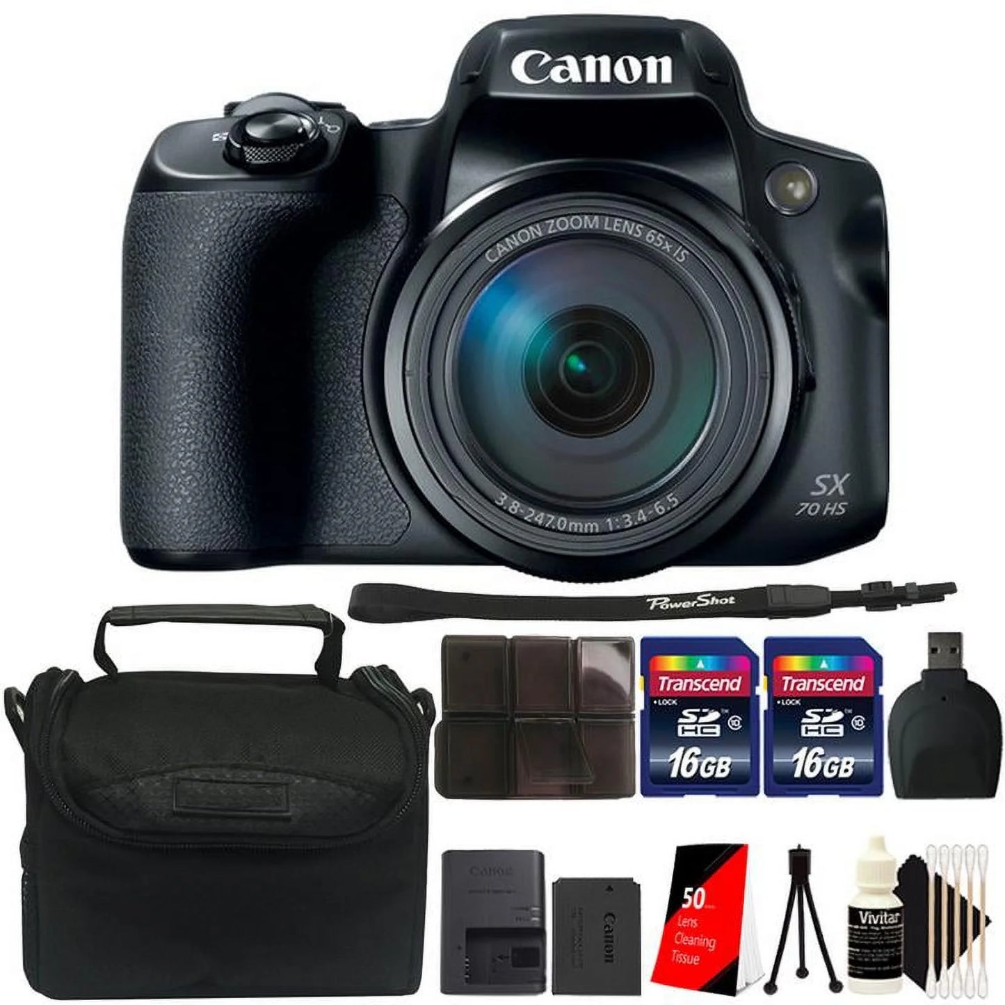 Canon PowerSizehot SizeX70 HSize 4K Wi-Fi Digital Camera wth Full Accessory Bundle