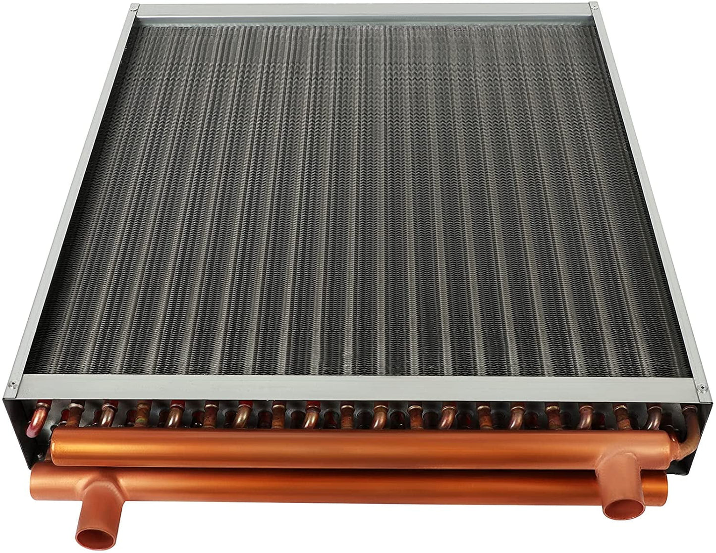 20" x 20" Water to Air Heat Exchanger with 1" Copper Ports Perfectly with Outdoor Furnace Ideal for Residential HVAC Sizeystem