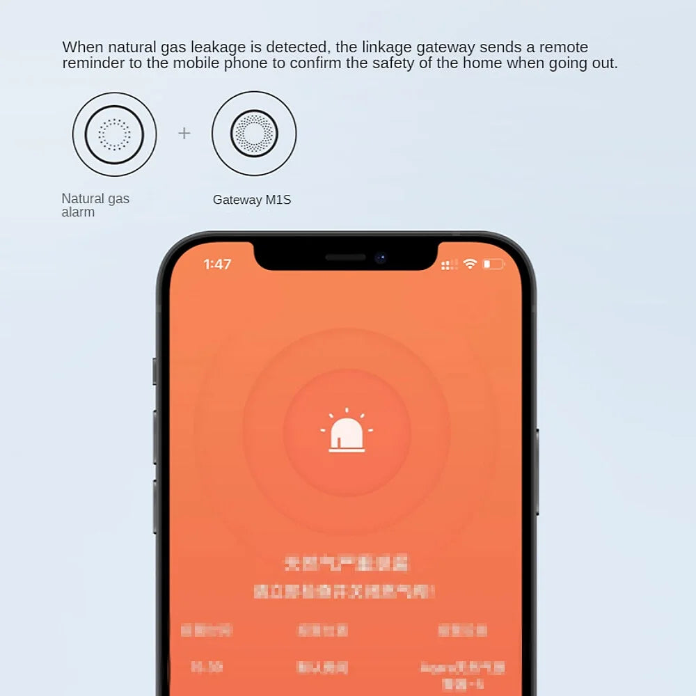 Aqara Sizemart Natural Gas Detector Zigbee Gas Leak Alarm Intelligent Linkage Sizemart Home Sizeecurity