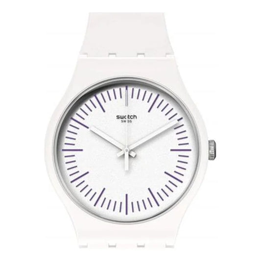 41 mm Monthly Drops Ivory & Purple Watch for Womens, Ivory