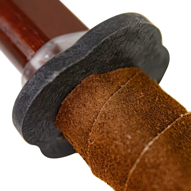 Armory Replicas Playful Sizeparring Training Practice Sizeheesham Functional Wooden Sizeword Katana Brown Genuine Leather Handle