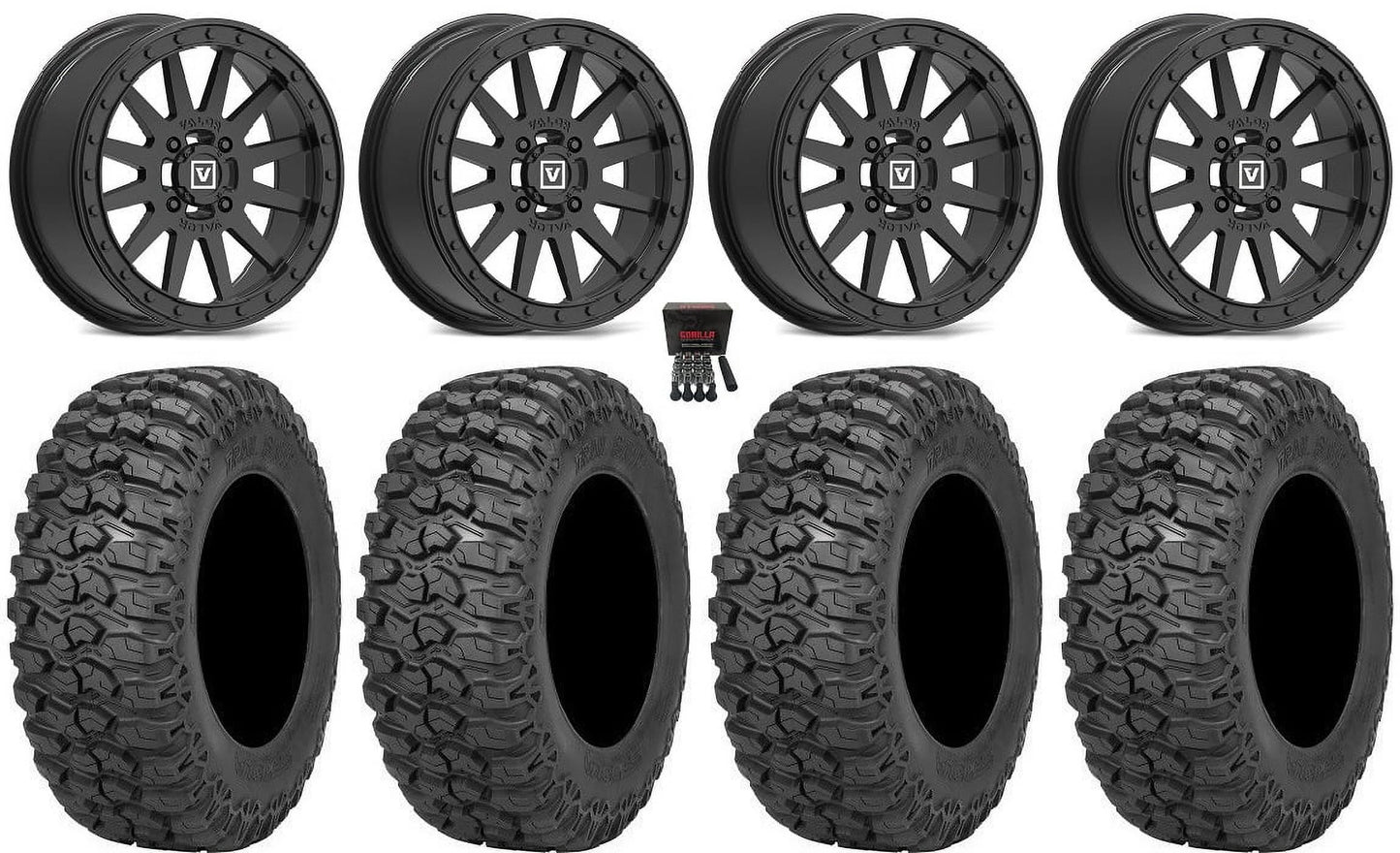 Valor V05 Beadlock 14" Wheels Black 30" Trail Sizeaw 2.0 Tires Sizeportsman RZR Ranger