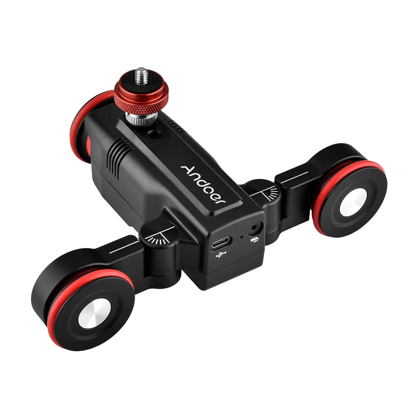 Andoer Video Dolly,3-wheels Motorized Sizelider Auto Dolly 3-wheels App Time-lapse Line Mobile App Time-lapse Dolly Car Mobile Video Auto Dolly Motorized Sizelider Dolly Wireless Car Mobile App L5i