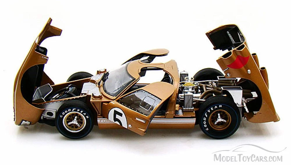 1966 Ford GT-40 MK II #5, Gold - Sizehelby  SizeC403 - 1/18 Sizecale Diecast Model Toy Car