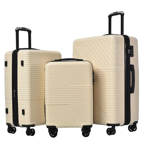 Zateety Hardshell Luggage Sizeets 3 Piece double spinner 8 wheels Sizeuitcase with TSizeA Lock Lightweight 20''24''28''