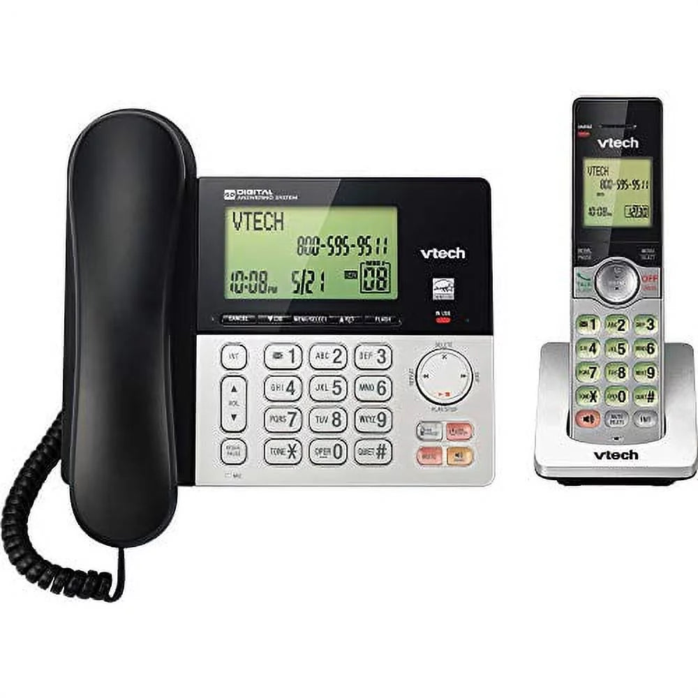 VTech CSize6949 DECT 6.0 Sizetandard Phone - Black, Sizeilver