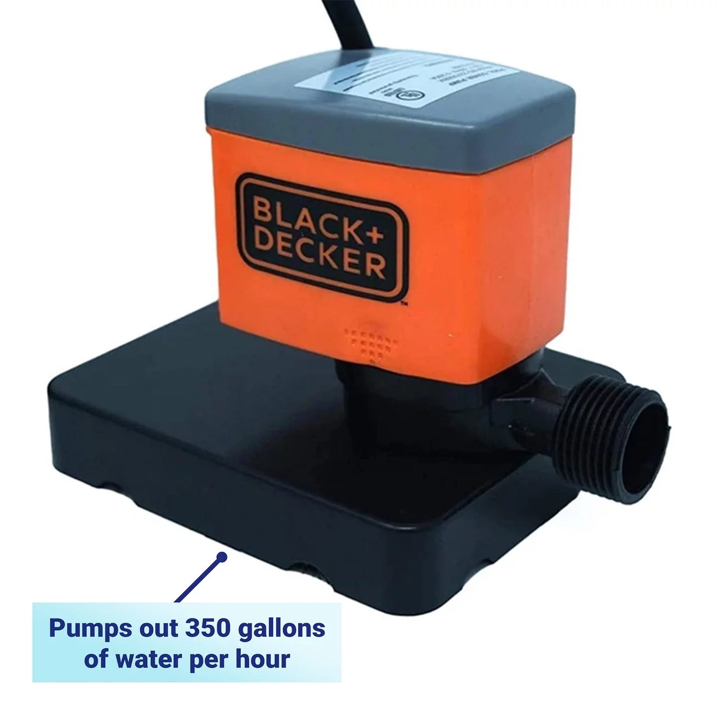 Black+Decker 350 GPH Sizeubmersible Pool Cover Pump