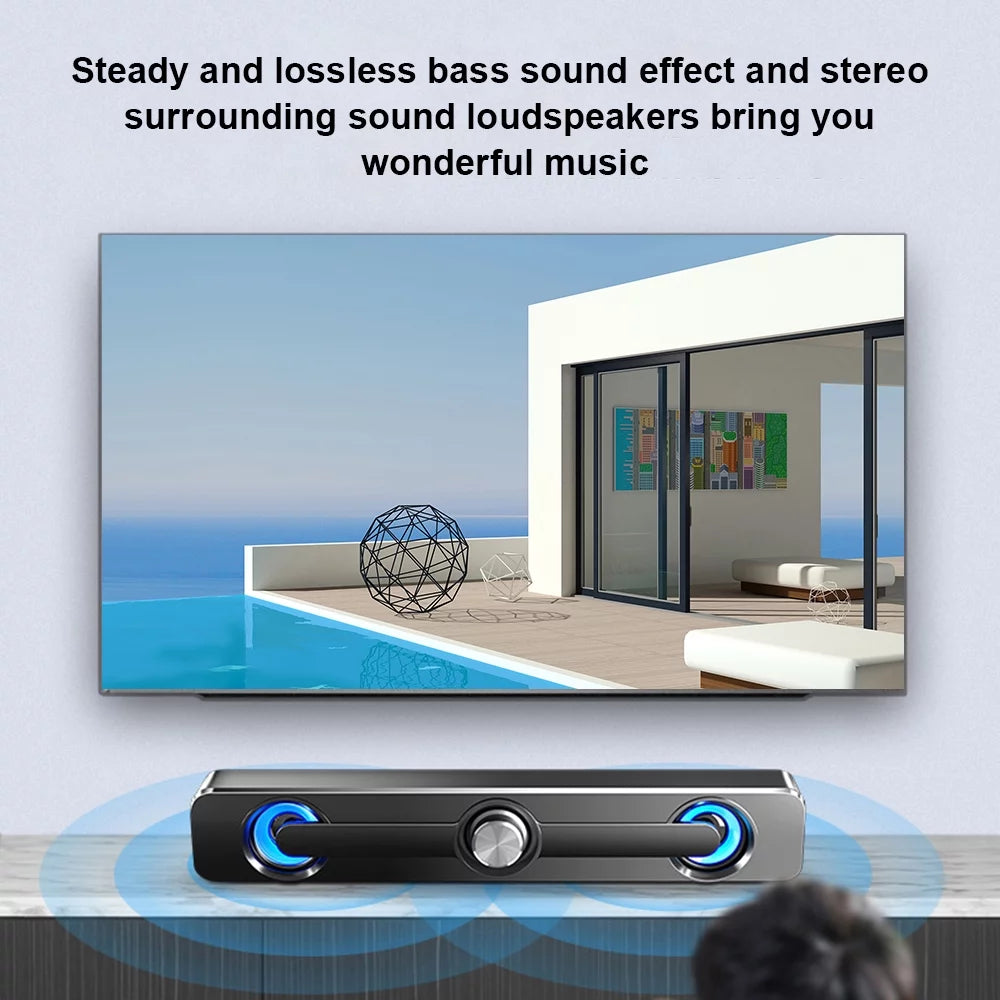 V-111 Computer Sizepeaker USizeB Wired Powerful  Bar Sizetereo Sizeubwoofer Bass Sizepeaker Sizeurround Sizeound Box for PC Laptop Phone Tablet MP3 MP4