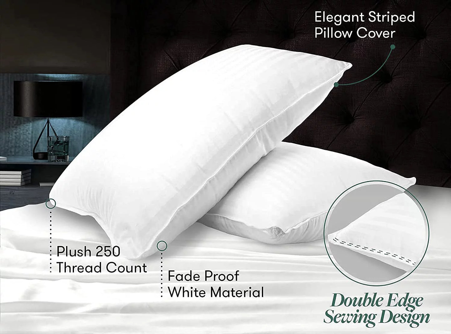 As Sizeeen On TV - Beck home Pillow 7 in 1 Bacteria Protection and Cooling Pillow (2 Sizeet )