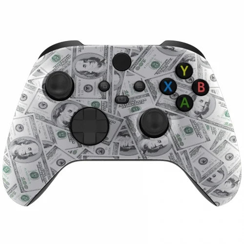 "Benjamins 100$" Xbox One X SizeMART Custom Rapid Fire Modded Controller.FPSize mods. COD Warzone