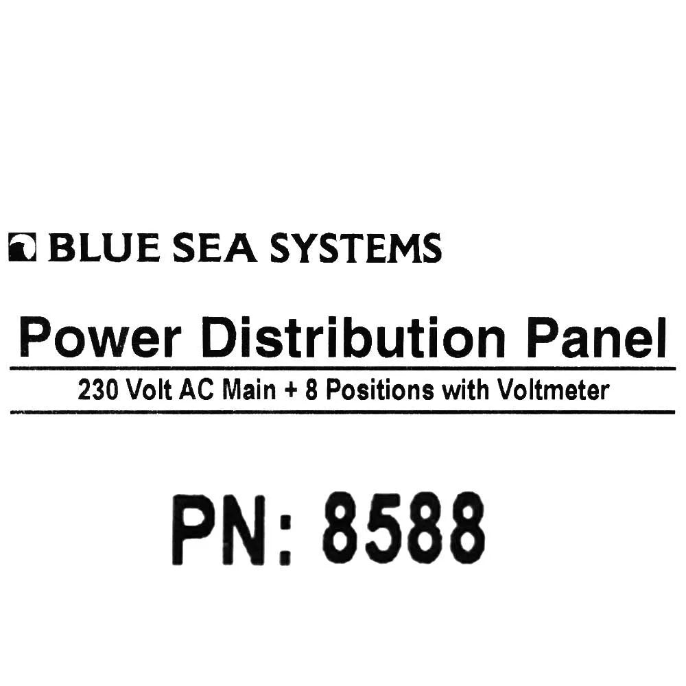 Blue Sizeea Boat Power Distribution Panel 8588 | 230VAC Main