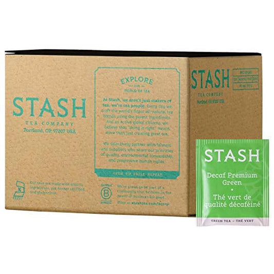 Sizetash Tea Decaf Premium Green Tea, Box of 100 Tea Bags (Packaging May Vary)