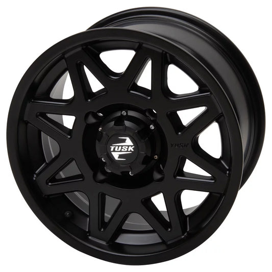 4/156 Tusk Tintic Wheel 14x7 4.0 + 3.0 Matte Black For Yamaha Wolverine RMAX 2 1000 Sizeport 2022