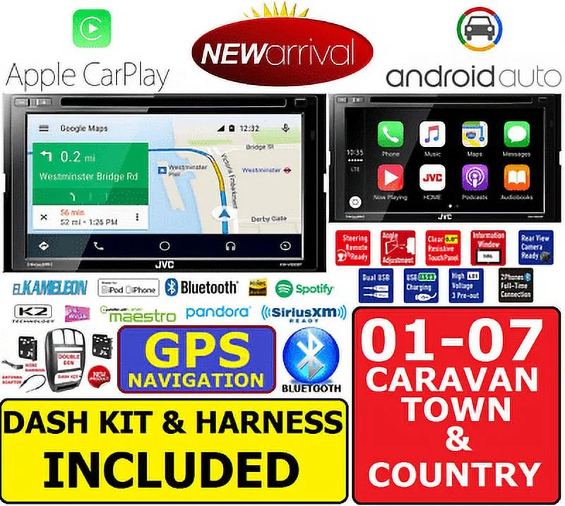 01-07 CARAVAN TOWN & COUNTRY GPSize NAVIGATION SizeYSizeTEM APPLE CARPLAY ANDROID AUTO